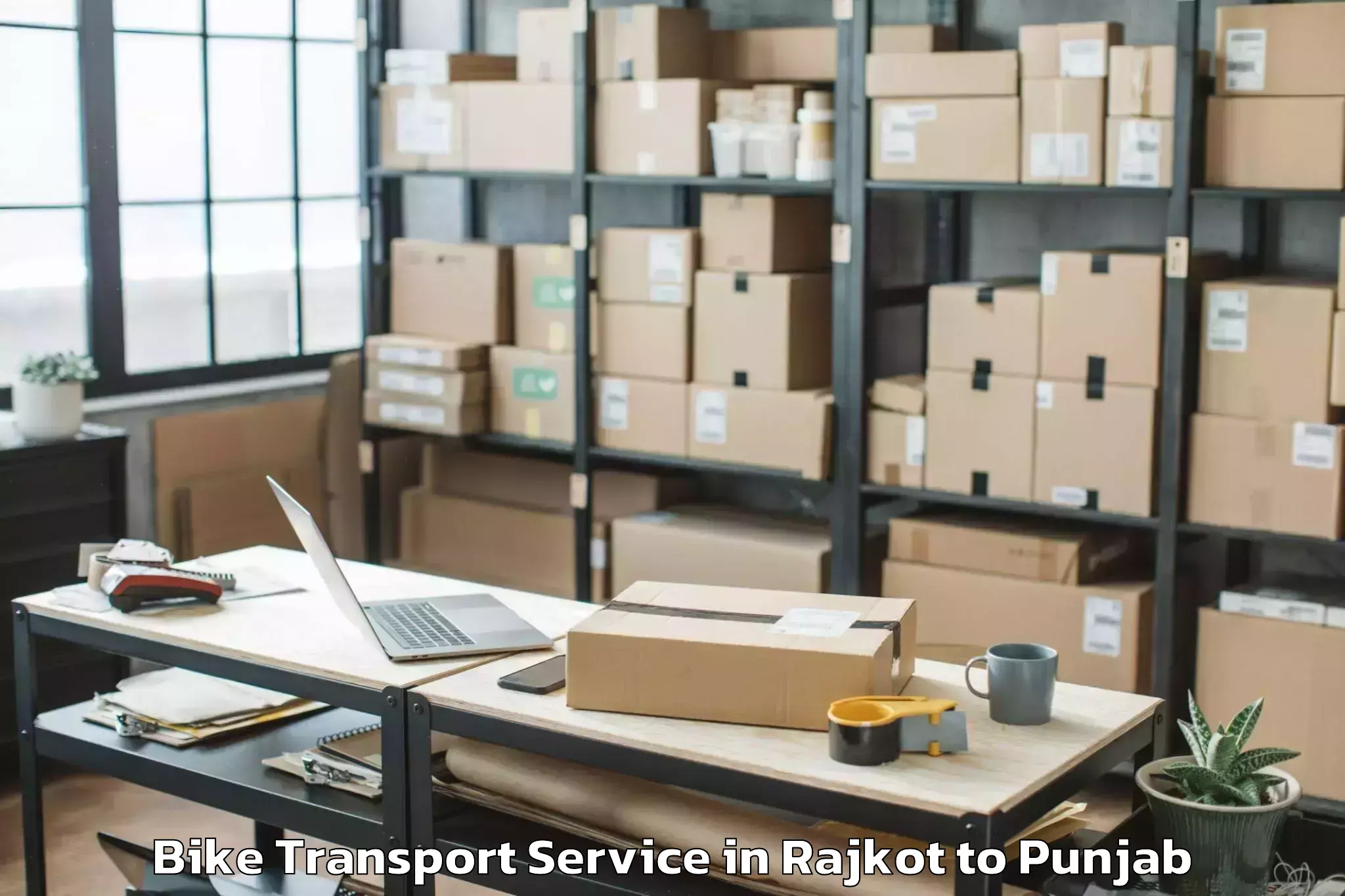 Quality Rajkot to Amritsar Bike Transport